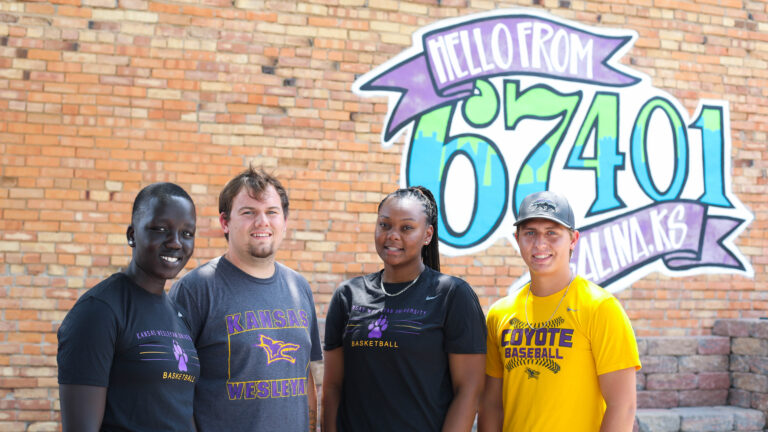 Students in downtown Salina