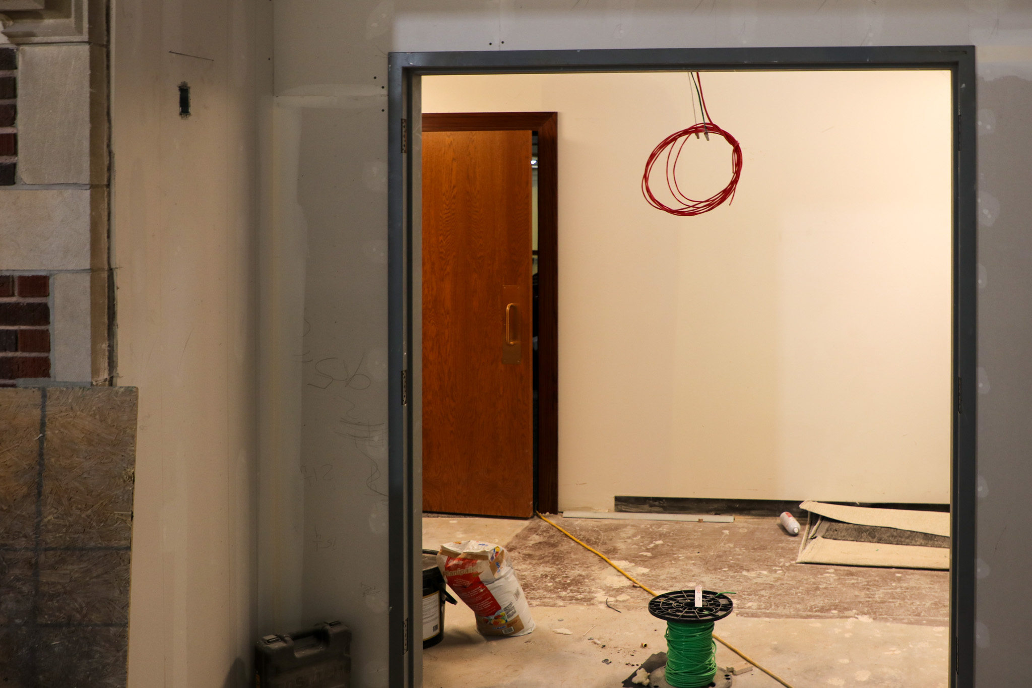 Dark doorway with light behind it