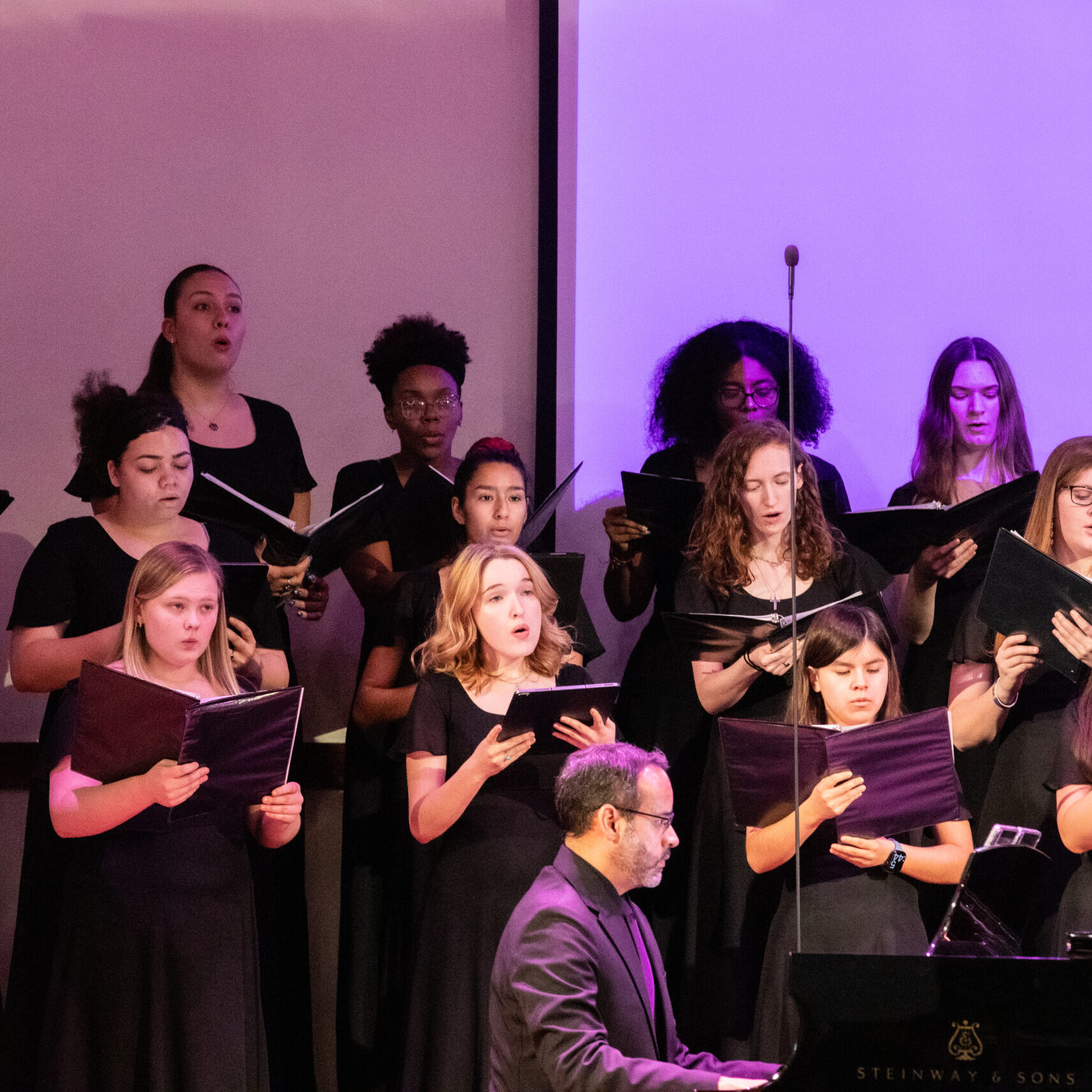 Group of choir singing