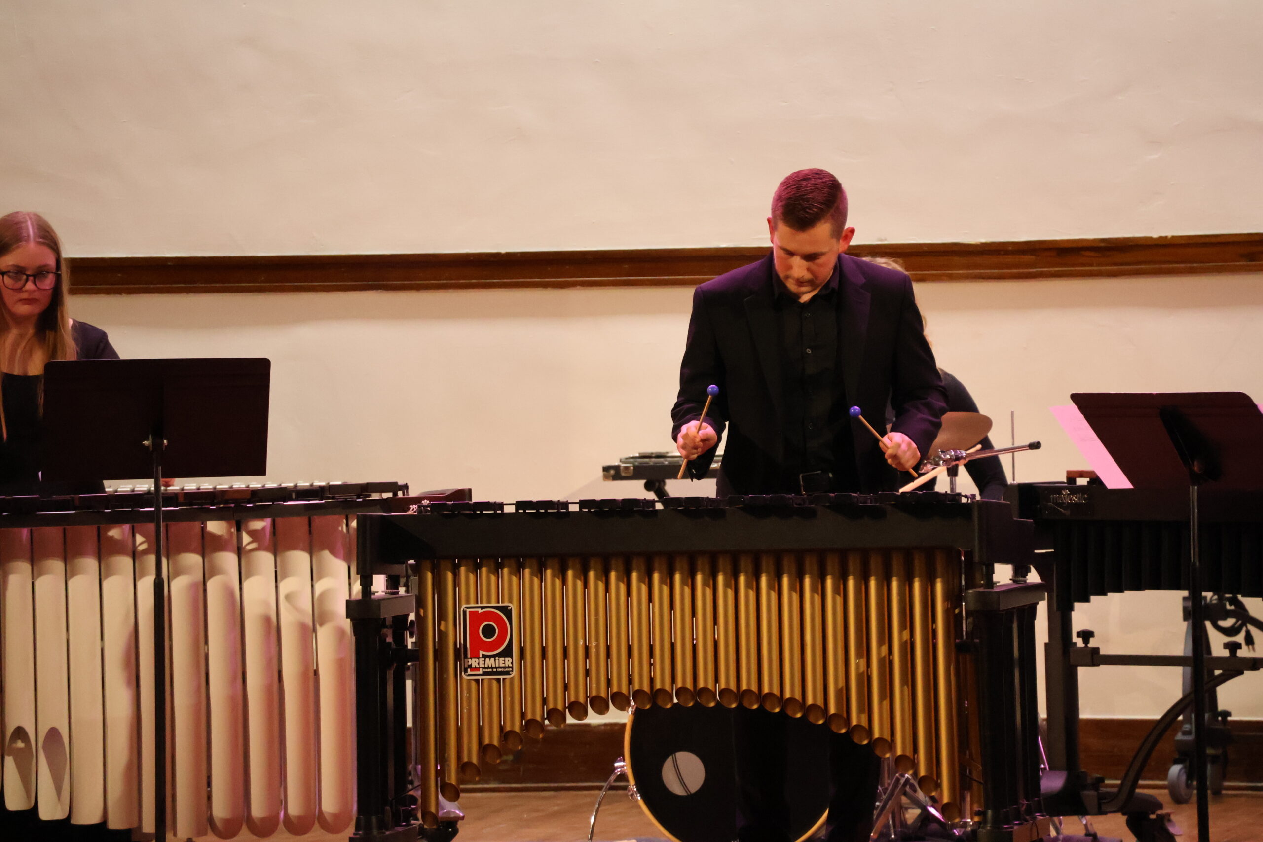 Man playing percussion item